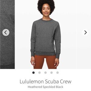 Lululemon Scuba Crew in Heathered Speckled Black